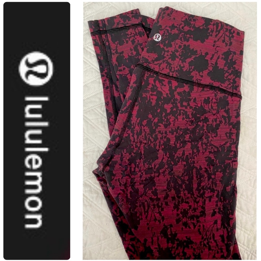LULULEMON Leggings/ Burgundy-Black/6